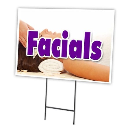 Signmission Facials Yard Sign & Stake outdoor plastic coroplast window, C-1824-DS-Facials C-1824-DS-Facials